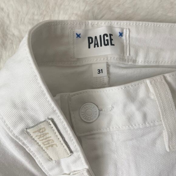PAIGE Cindy Crop White Jeans - Picture 4 of 10